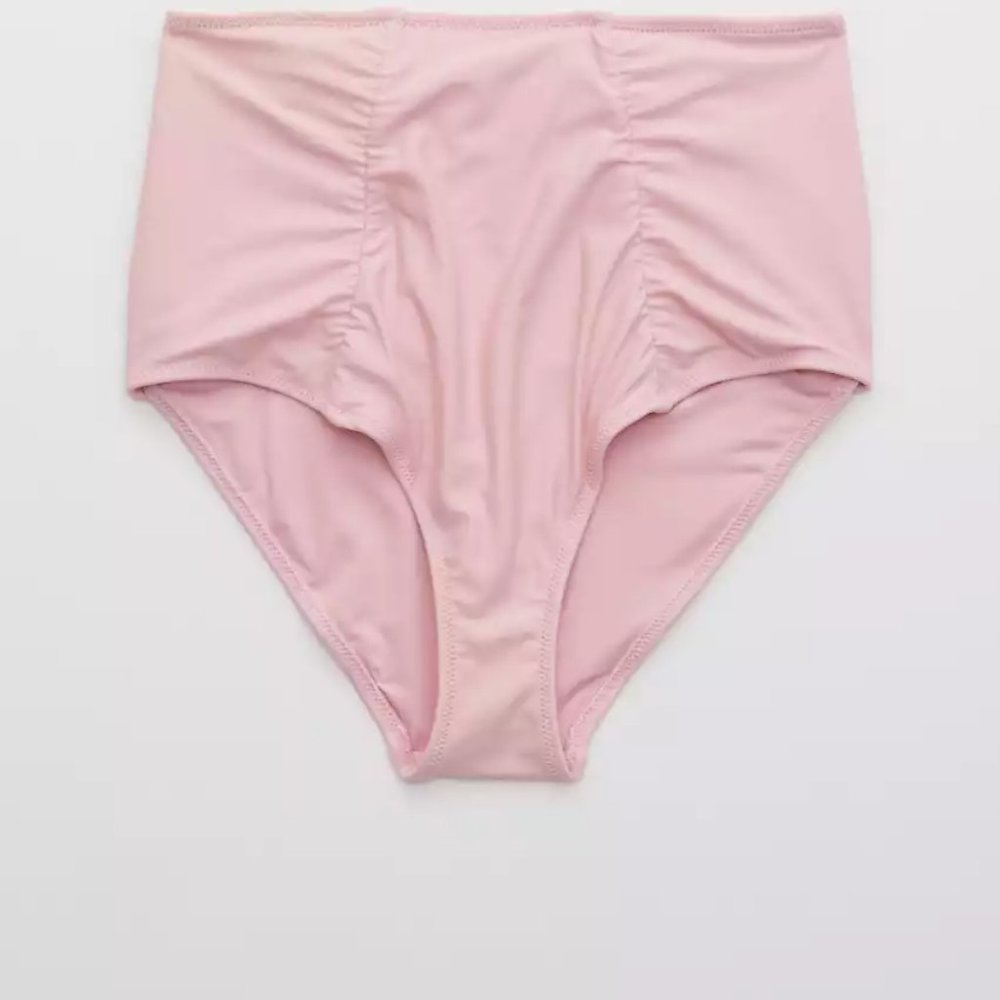 Aerie ruched high waisted bikini bottom M